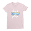 Beach Please Ladies Fitted T-Shirt