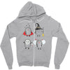 halloween hedgehogs Zipper Hoodie