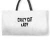 crazy cat lady Weekender Totes