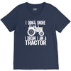 i don`t snore i dream i`m a tractor V-Neck Tee