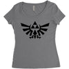 zelda logo black logo Women's Triblend Scoop T-shirt