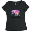 Daddy Bear Women's Triblend Scoop T-shirt