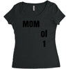 mom of 1 Women's Triblend Scoop T-shirt