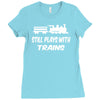 i still play with trains Ladies Fitted T-Shirt