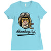 monkey cafe pilote Ladies Fitted T-Shirt