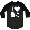 i love house music dj baseball 3/4 Sleeve Shirt