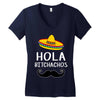 hola bitchachos Women's V-Neck T-Shirt