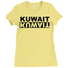kuwait negative Ladies Fitted T-Shirt