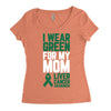 i wear green for my mom liver cancer awareness Women's Triblend Scoop T-shirt