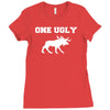 ugly moose funny animal present tee new Ladies Fitted T-Shirt