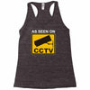 as seen on cctv chav rude,funny,cool,modern,fun Racerback Tank