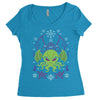 Merry Cthulhu Christmas Ugly Cool T shirts Women's Triblend Scoop T-shirt