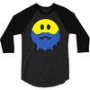 bearded smiley face 3/4 Sleeve Shirt