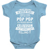 Super Cool Pop Pop Of A Freaking Awesome Grandson Baby Onesie
