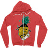pineapple skateboarding Zipper Hoodie