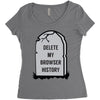 delete my browser history Women's Triblend Scoop T-shirt