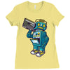 robot kicks Ladies Fitted T-Shirt
