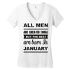 all men are created equal january Women's V-Neck T-Shirt