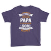 Super Cool Papa Of A Freaking Awesome Son Youth Tee