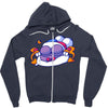 night doodle Zipper Hoodie