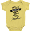 blessed are the curious for they shall have adventures Baby Bodysuit