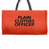 funny t shirt plain clothes officertee Weekender Totes