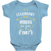 legendary riders are born in 1987 Baby Bodysuit