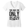 this is the only shirt with no cum Women's V-Neck T-Shirt