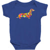 dachshund flower 2 Baby Bodysuit