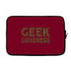geek goddess kelly green Laptop sleeve
