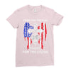 stand for the flag kneel for the cross Ladies Fitted T-Shirt