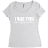 i make twins what's your superpower Women's Triblend Scoop T-shirt