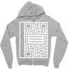 qr composition Zipper Hoodie