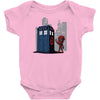 defacing the phonebox hoody Baby Bodysuit