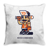 never surrender Throw Pillow