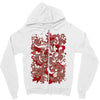 rood en wit Zipper Hoodie