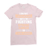I am Not Super Woman But I'm Fighting Uterine Cancer So Close Enough Ladies Fitted T-Shirt