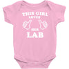 this girl loves her lab Baby Onesie