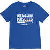 installing muscles funny V-Neck Tee