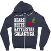 bears beets battlestar galactica Zipper Hoodie