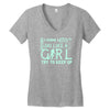i ski like a girl Women's V-Neck T-Shirt