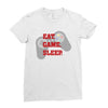 Eat Game Sleep Ladies Fitted T-Shirt