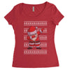 ugly santa dabbing Women's Triblend Scoop T-shirt