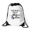 mommys first mothers day Drawstring Bags