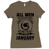 All Men Are Created Equal But Only The Best Are Born In June Ladies Fitted T-Shirt