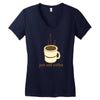 funny retro coffee Women's V-Neck T-Shirt