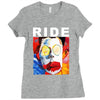 ride going blank again rock music band Ladies Fitted T-Shirt
