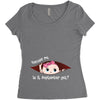 September Peeking Out Baby Girl Women's Triblend Scoop T-shirt