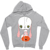skull bunny Zipper Hoodie
