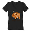 beagle bagel Women's V-Neck T-Shirt